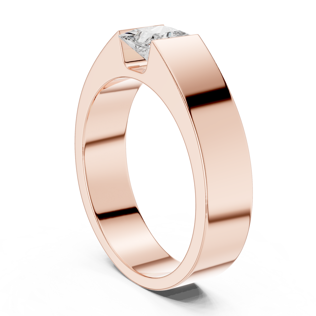 1.00 Ct Princess Cut Lab grown Diamond Classic Vintage Unique Daily Wear Men Diamond Ring - HIGHCARAT DIAMONDS