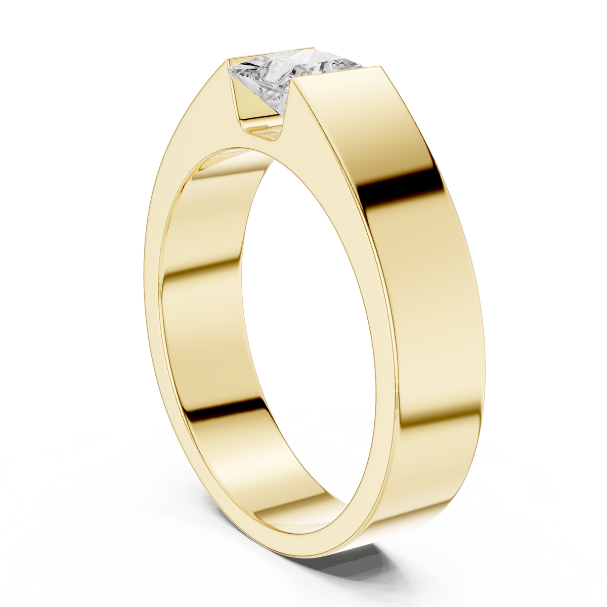 1.00 Ct Princess Cut Lab grown Diamond Classic Vintage Unique Daily Wear Men Diamond Ring - HIGHCARAT DIAMONDS