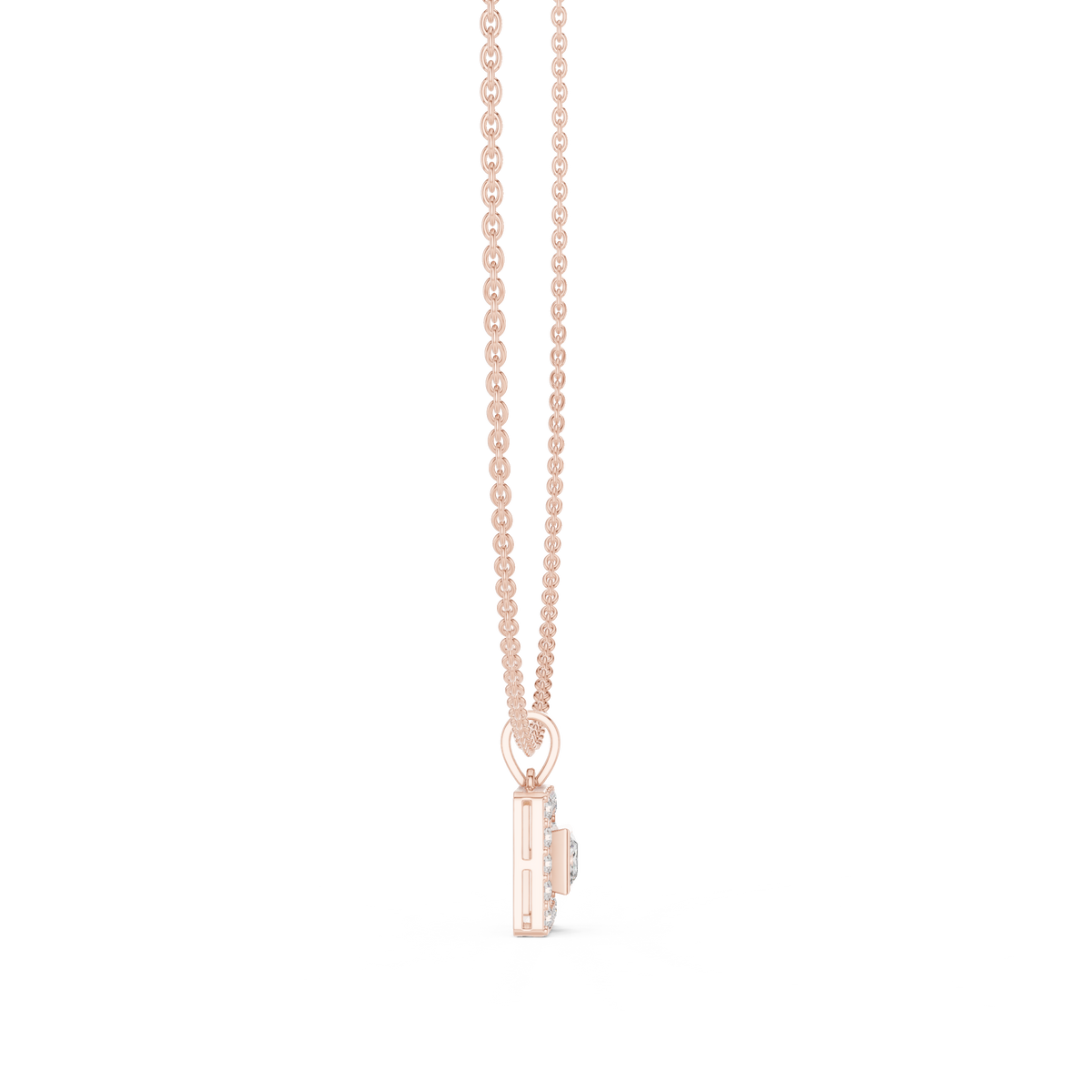 1.61 Carat Round & Princess  Shape Lab Grown Solitaire Diamond  Necklace For Wedding Wear - HIGHCARAT DIAMONDS