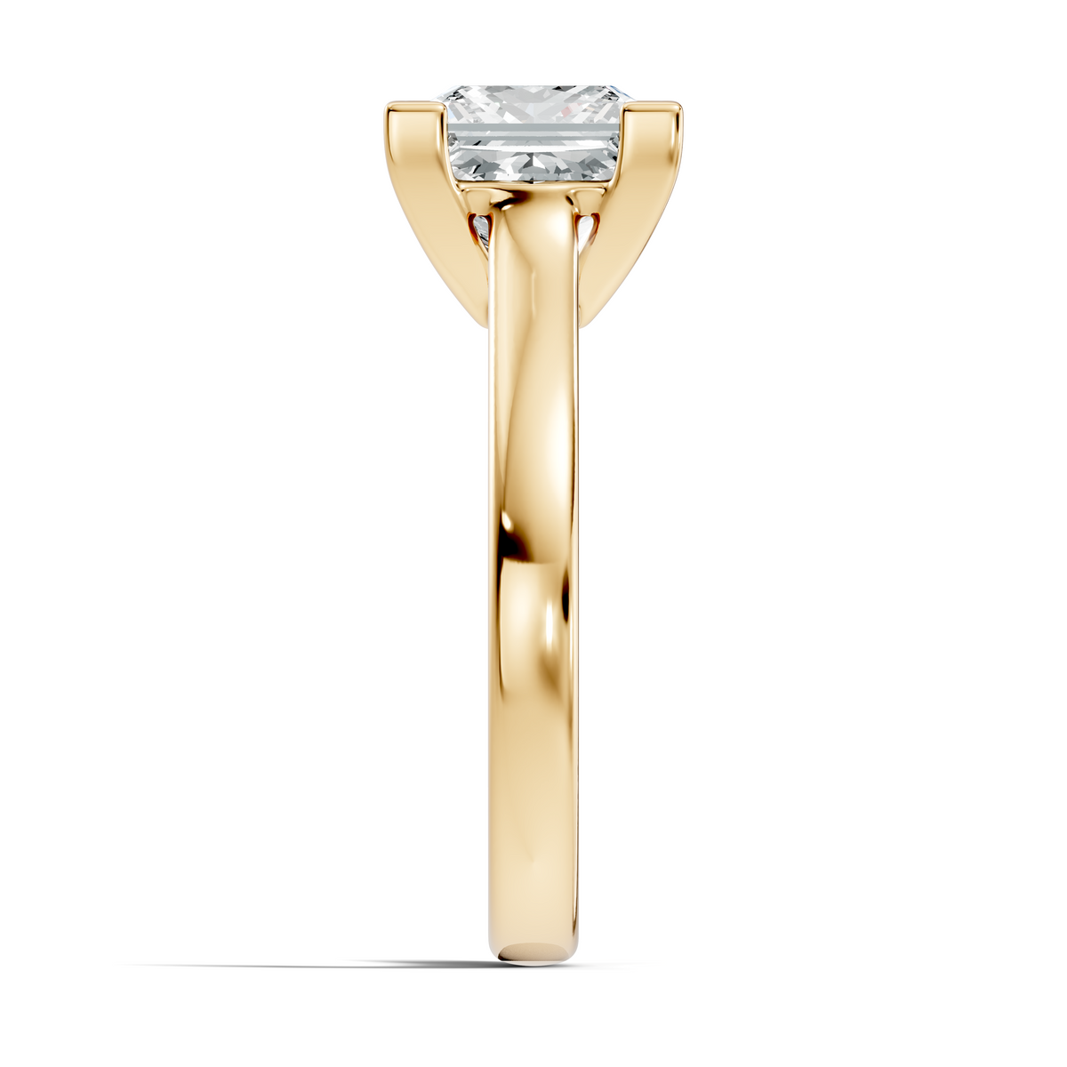 3.00Ct  Princess Cut Lab Grown Diamond Solitaire Delicate Vintage Cluster Engagement Ring For Her - HIGHCARAT DIAMONDS