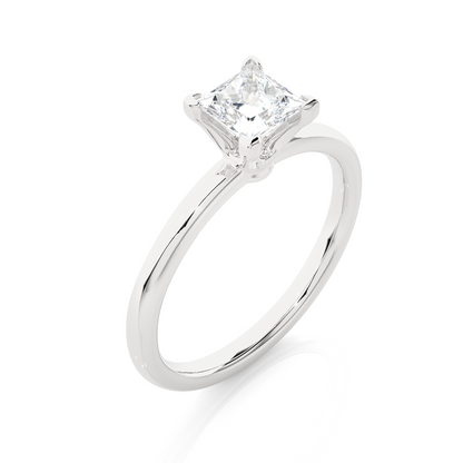 Princess Cut Prong Set Solitaire Ring for Women - HIGHCARAT DIAMONDS