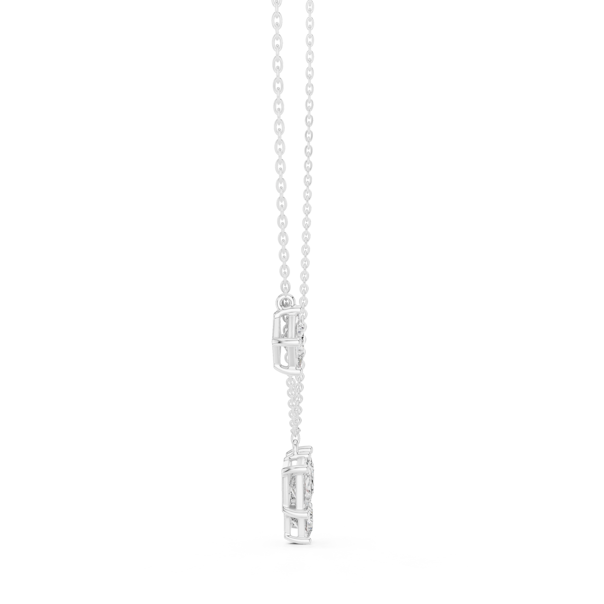 Princess Cut Four Stone Lab Grown Diamond Shinning Pendant For Her Anniversary - HIGHCARAT DIAMONDS