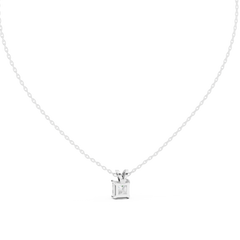 Princess Cut Lab Grown 1.04 CT In 18k Solid Gold Vintage Diamond Pendant For Her - HIGHCARAT DIAMONDS