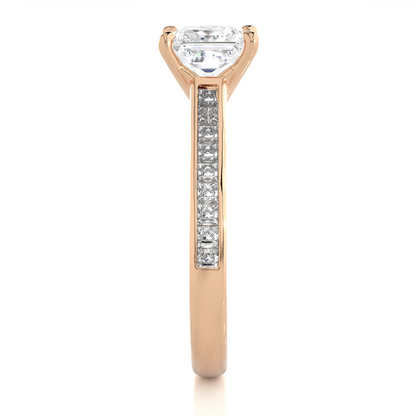 Princess Lab Grown Diamond Side Stone Engagement Ring, 1.95 Carat Accented Ring For Our Special Person - HIGHCARAT DIAMONDS