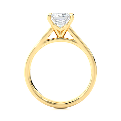 Princess Lab Grown Diamond Side Stone Engagement Ring, 1.95 Carat Accented Ring For Our Special Person - HIGHCARAT DIAMONDS