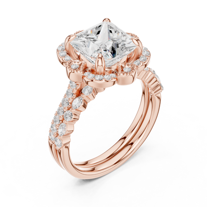 3.65Ct Princess, Marquise and Round Cut Diamond Unique Vintage Classic Dainty Bridesmaid Ring For Her - HIGHCARAT DIAMONDS