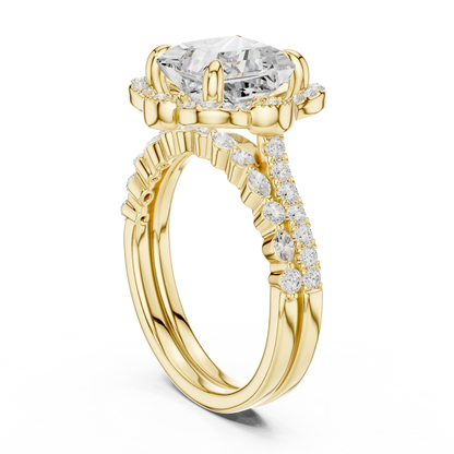 3.65Ct Princess, Marquise and Round Cut Diamond Unique Vintage Classic Dainty Bridesmaid Ring For Her - HIGHCARAT DIAMONDS