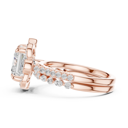 3.65Ct Princess, Marquise and Round Cut Diamond Unique Vintage Classic Dainty Bridesmaid Ring For Her - HIGHCARAT DIAMONDS