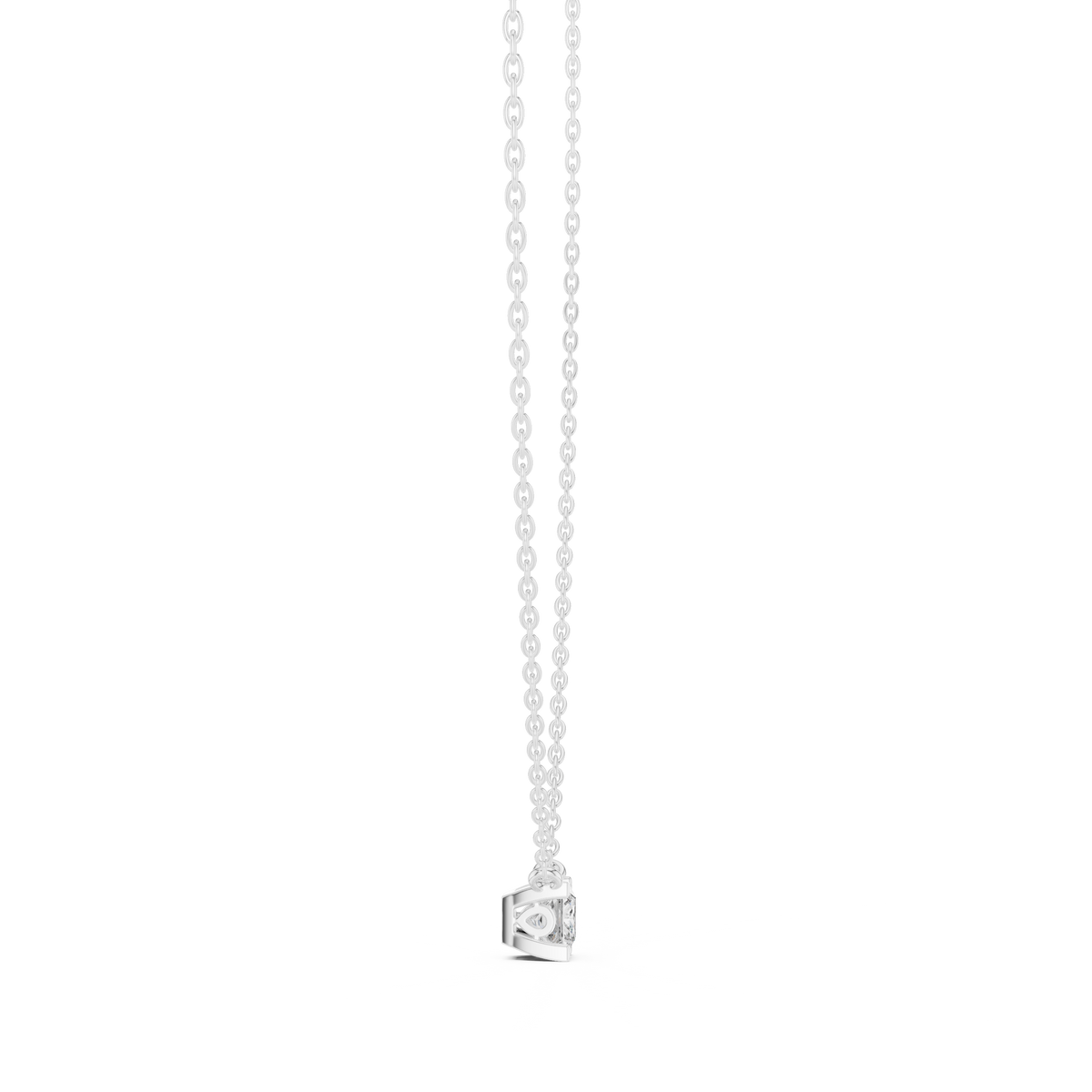 Princess Cut Solitaire Pendant Minimal Elegant Design In Gold Dainty Jewelry For Her - HIGHCARAT DIAMONDS