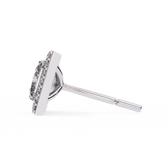 Princess And Round Cut Diamond Classic Unique Art Deco Stunning Vintage Stud Earring Gift For Her - HIGHCARAT DIAMONDS
