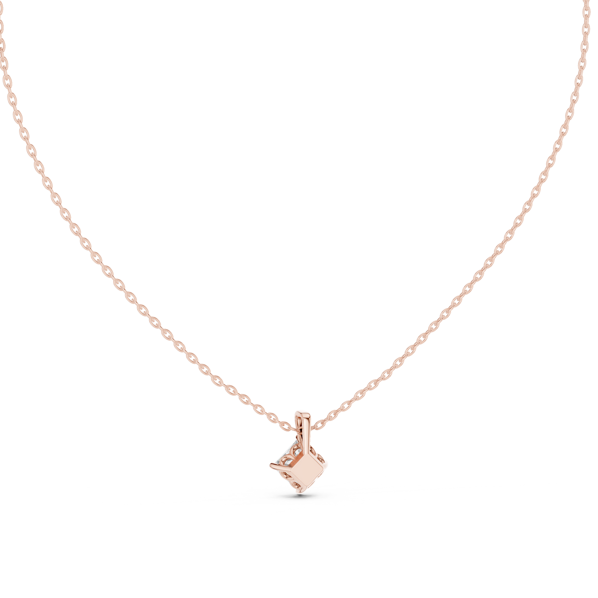 princess Cololress Labgrown Diamond Sparkling Pendant 1 Ct Solitaire 14K gold Jewelry - HIGHCARAT DIAMONDS