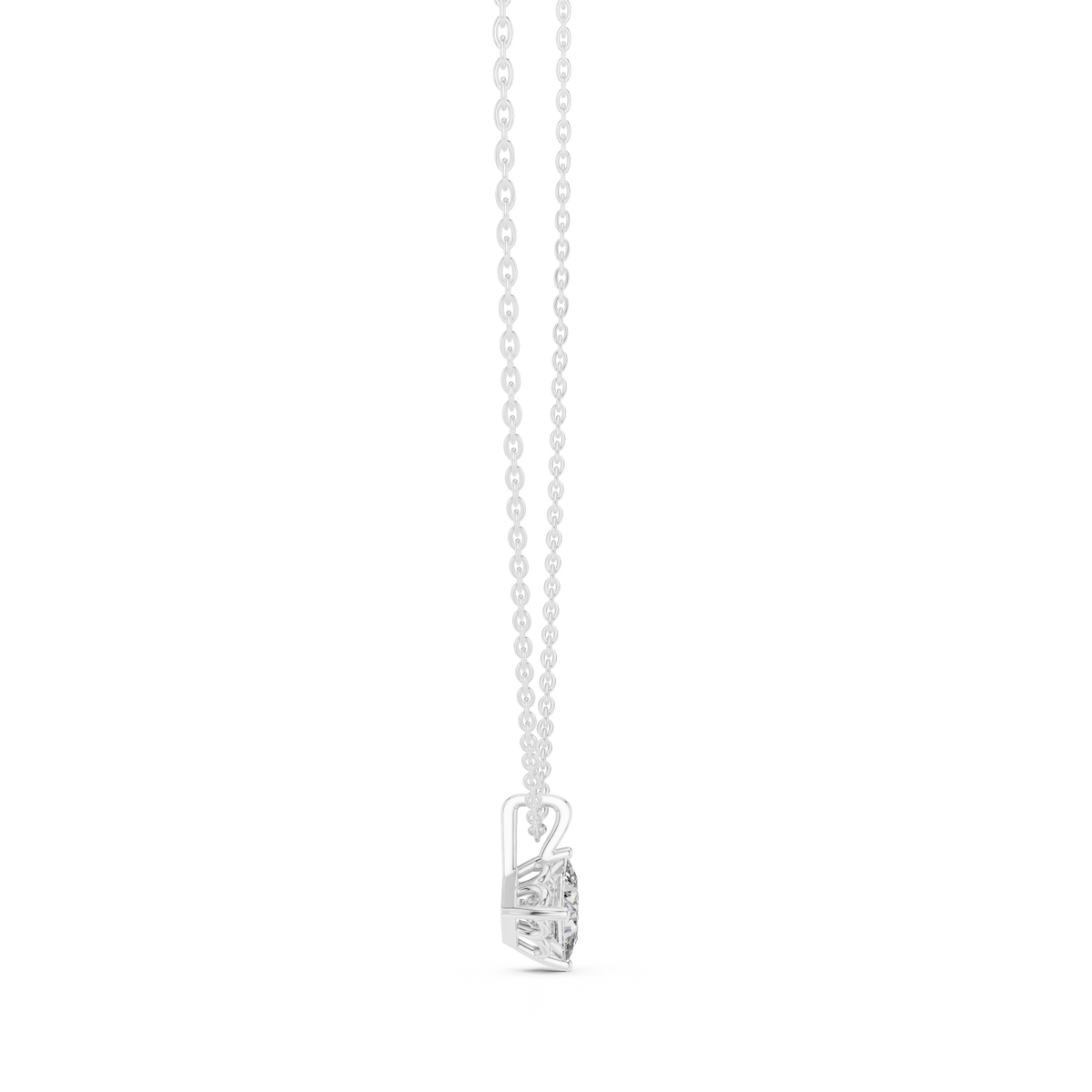 princess Cololress Labgrown Diamond Sparkling Pendant 1 Ct Solitaire 14K gold Jewelry - HIGHCARAT DIAMONDS