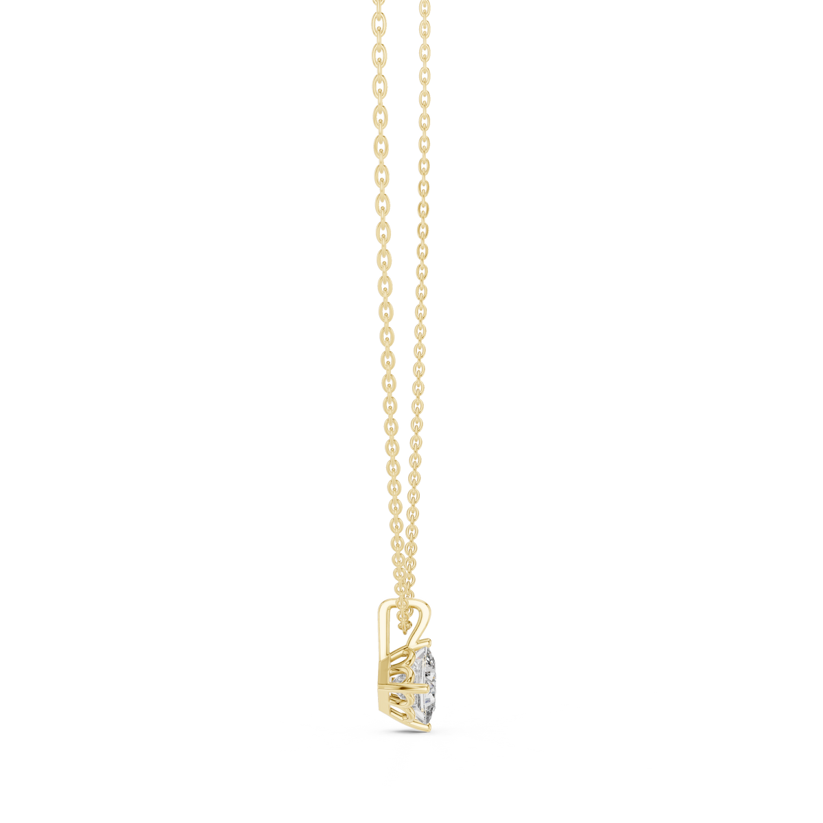 princess Cololress Labgrown Diamond Sparkling Pendant 1 Ct Solitaire 14K gold Jewelry - HIGHCARAT DIAMONDS