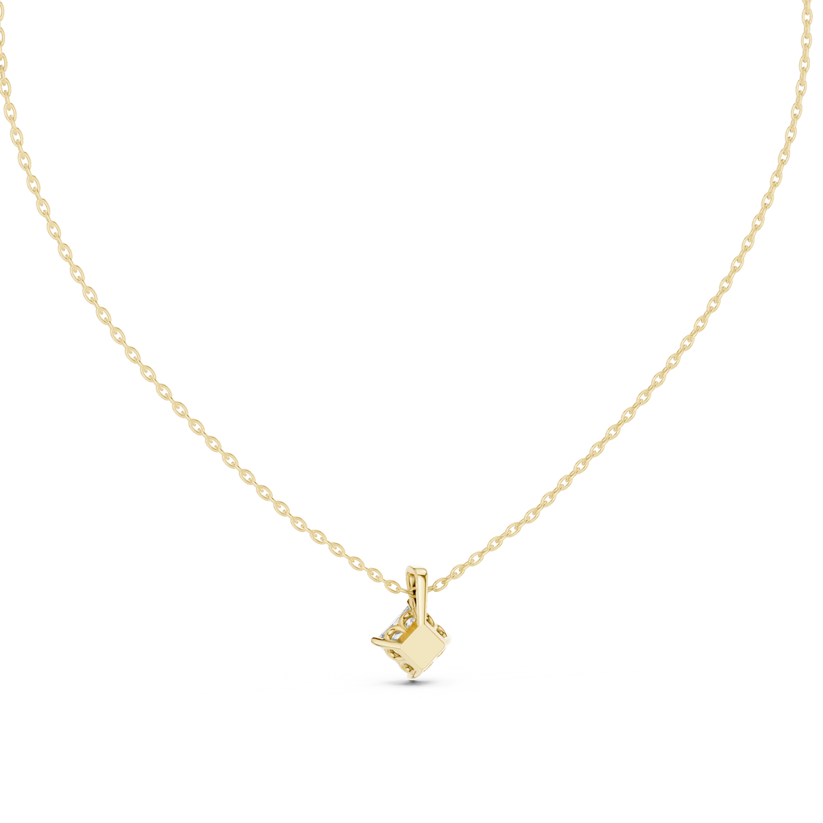 princess Cololress Labgrown Diamond Sparkling Pendant 1 Ct Solitaire 14K gold Jewelry - HIGHCARAT DIAMONDS