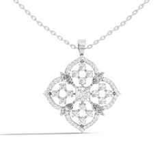 Handcrafted Marquise and Princess Diamond Gold Pendant Special Gift For Her In 14K Solid Gold - HIGHCARAT DIAMONDS