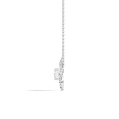 Princess & Pear Lab-Grown Diamond Pendant Colorless White Gold Elegance Gift In 14K Gold - HIGHCARAT DIAMONDS
