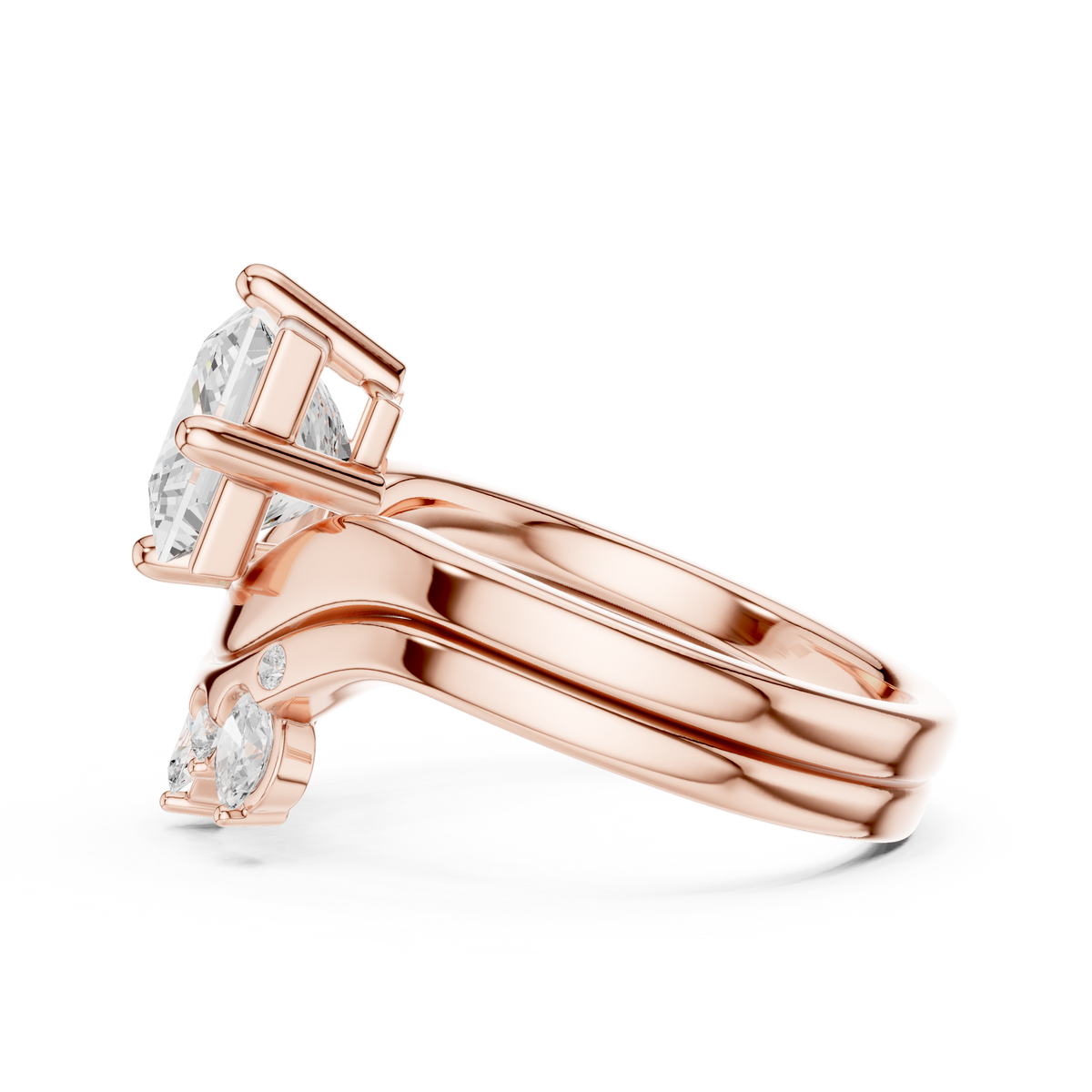 8 Stone Princess, Oval & Round Diamond Unique Style Vintage Stunning New Diamond Ring For Bridal - HIGHCARAT DIAMONDS