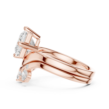 8 Stone Princess, Oval & Round Diamond Unique Style Vintage Stunning New Diamond Ring For Bridal - HIGHCARAT DIAMONDS