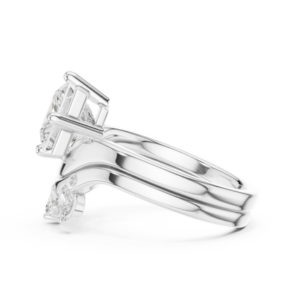 8 Stone Princess, Oval & Round Diamond Unique Style Vintage Stunning New Diamond Ring For Bridal - HIGHCARAT DIAMONDS
