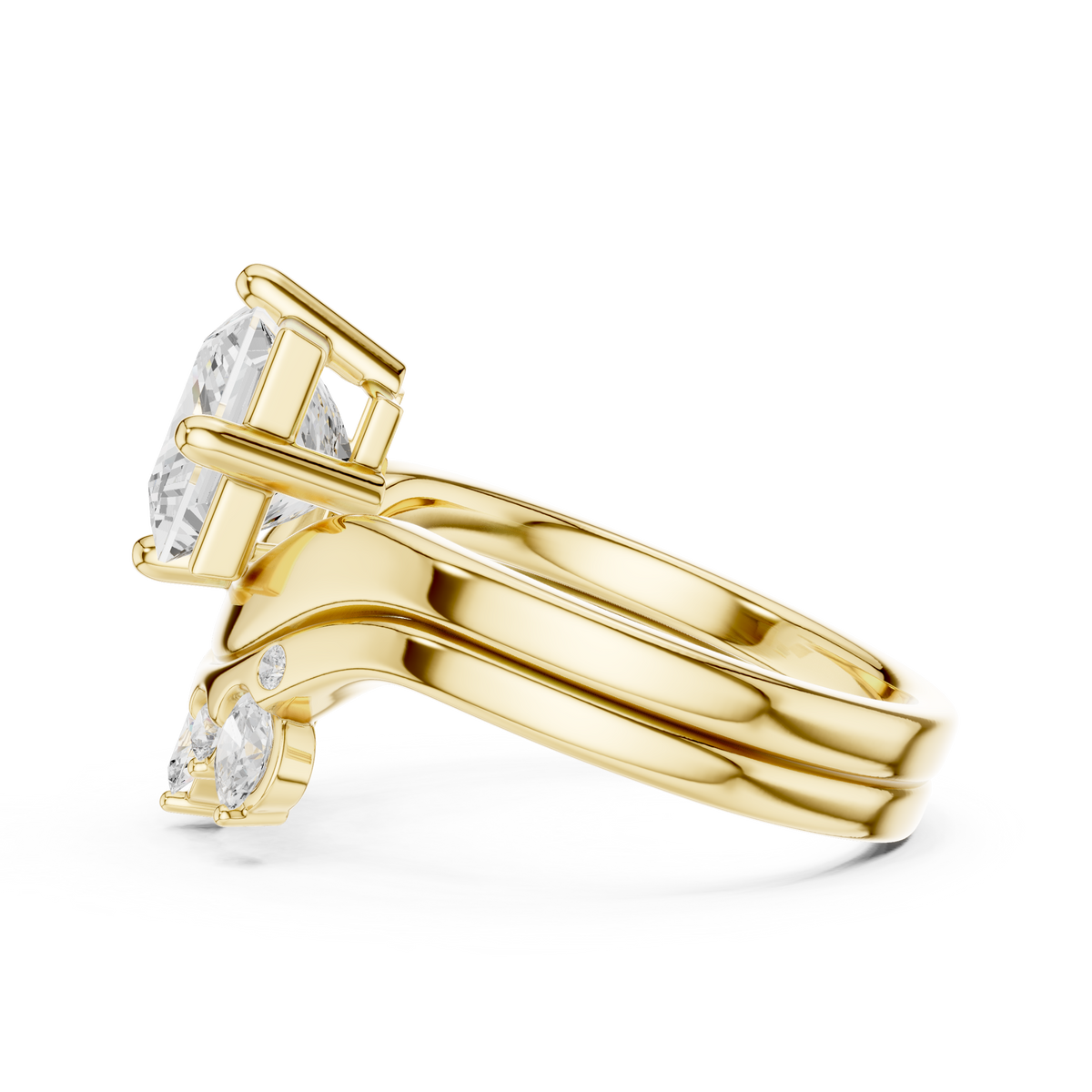 8 Stone Princess, Oval & Round Diamond Unique Style Vintage Stunning New Diamond Ring For Bridal - HIGHCARAT DIAMONDS
