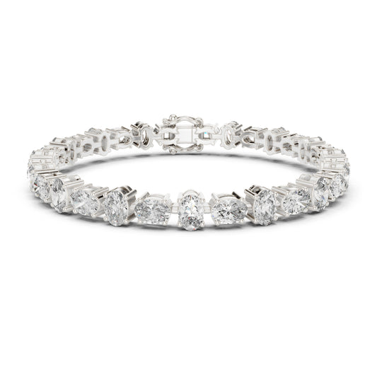 7.71 Ct Oval Cut Top Grade Diamond Elegant Minimalist Bezel Set Vintage Stunning Party Wear Bracelet  For Her - HIGHCARAT DIAMONDS