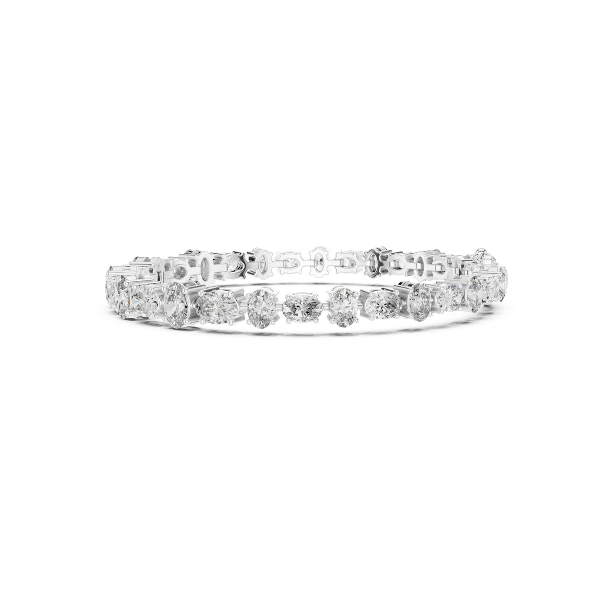 7.71 Ct Oval Cut Top Grade Diamond Elegant Minimalist Bezel Set Vintage Stunning Party Wear Bracelet  For Her - HIGHCARAT DIAMONDS