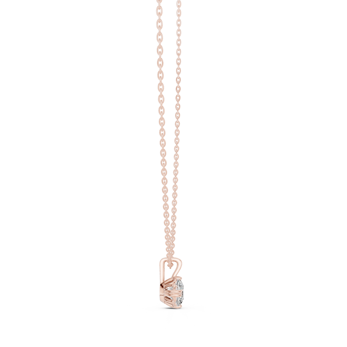 Round Cut 1.00 Ct Labgrown Diamond Pendant Minimalist Solitaire Necklace For Her - HIGHCARAT DIAMONDS