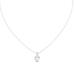 Round Cut 1.00 Ct Labgrown Diamond Pendant Minimalist Solitaire Necklace For Her - HIGHCARAT DIAMONDS