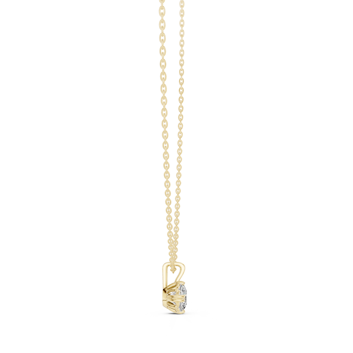 Round Cut 1.00 Ct Labgrown Diamond Pendant Minimalist Solitaire Necklace For Her - HIGHCARAT DIAMONDS