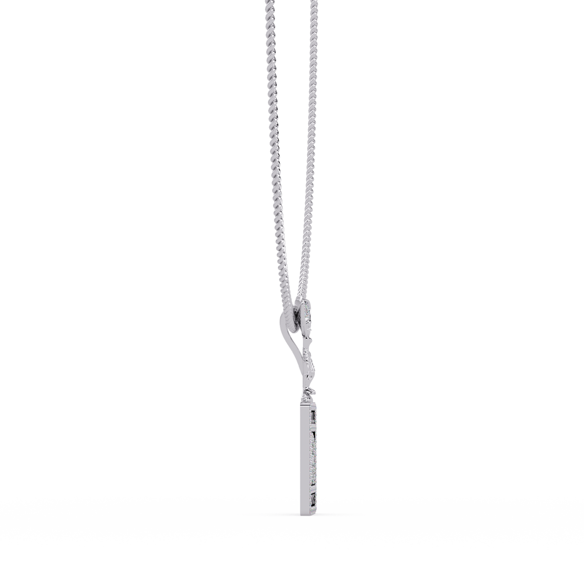 RR Logo Lab Grown Diamond Pendant Necklace - HIGHCARAT DIAMONDS