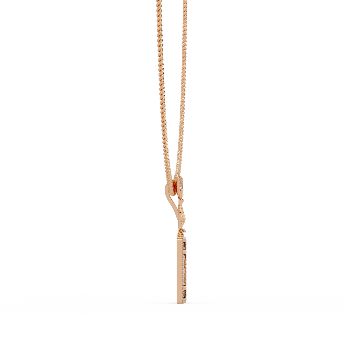 RR Logo Lab Grown Diamond Pendant Necklace - HIGHCARAT DIAMONDS