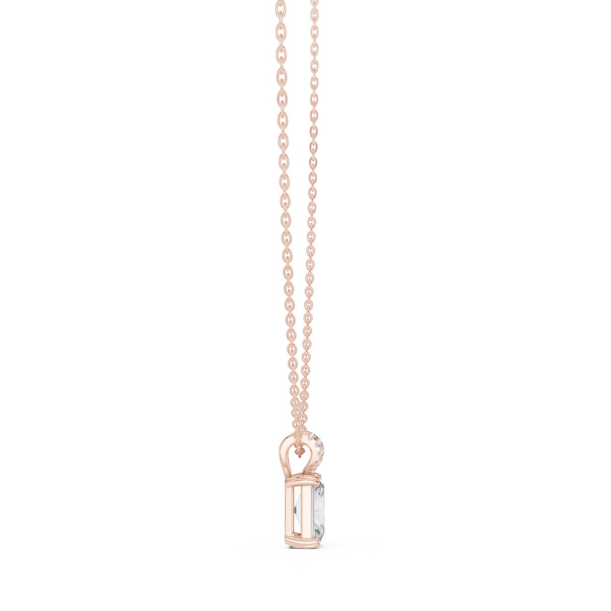 Round & Radiant Cut Lab Grown Vintage Style Diamond Pendant For Bridal - HIGHCARAT DIAMONDS