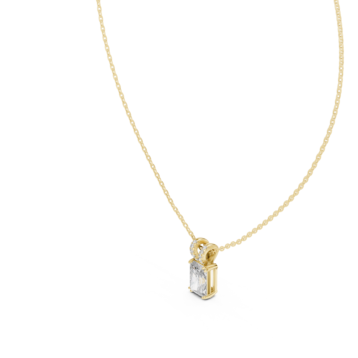 Round & Radiant Cut Lab Grown Vintage Style Diamond Pendant For Bridal - HIGHCARAT DIAMONDS
