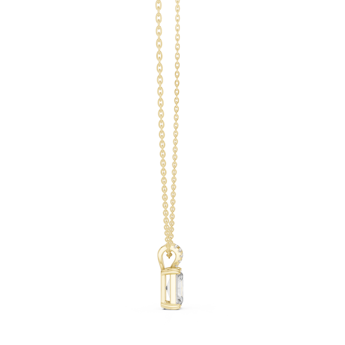 Round & Radiant Cut Lab Grown Vintage Style Diamond Pendant For Bridal - HIGHCARAT DIAMONDS