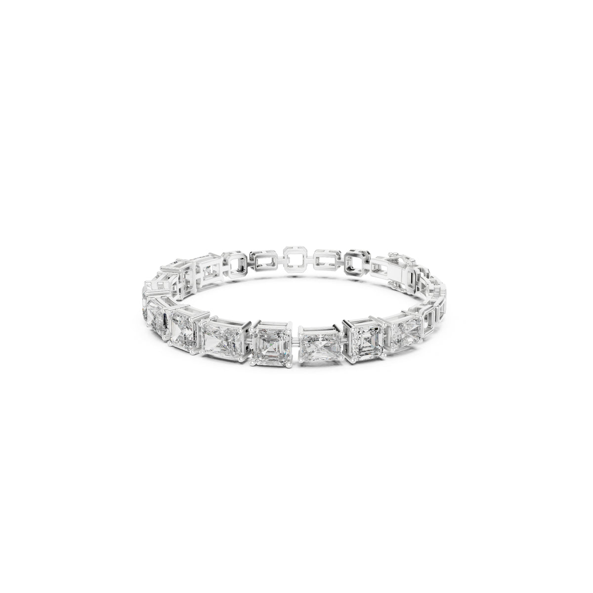 15.04 CT Emerald Or Radiant Cut Lab Grown Diamond Unique Art Deco 14K Solid Gold Bridal Tennis Bracelets - HIGHCARAT DIAMONDS