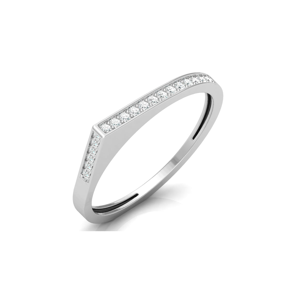 Rose Gold Lightweight Round Diamond Band Ring Party Wear Affordable Luxury For Women's - HIGHCARAT DIAMONDS