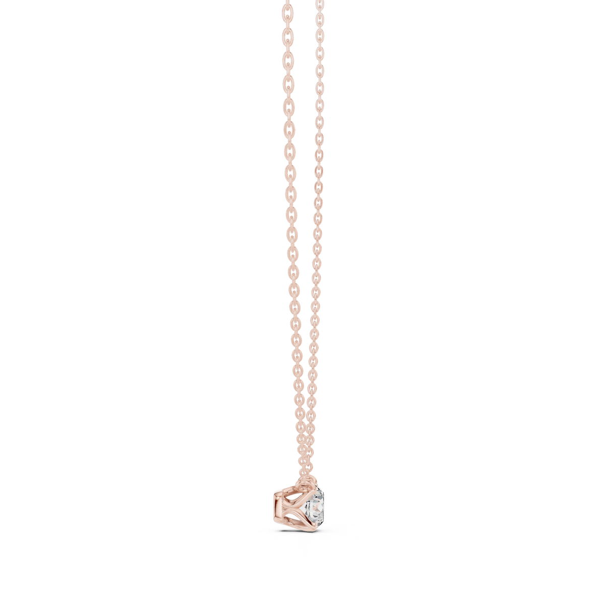 Colorless sparkling Round Diamond Solitaire Pendant Necklace Gift For Her - HIGHCARAT DIAMONDS