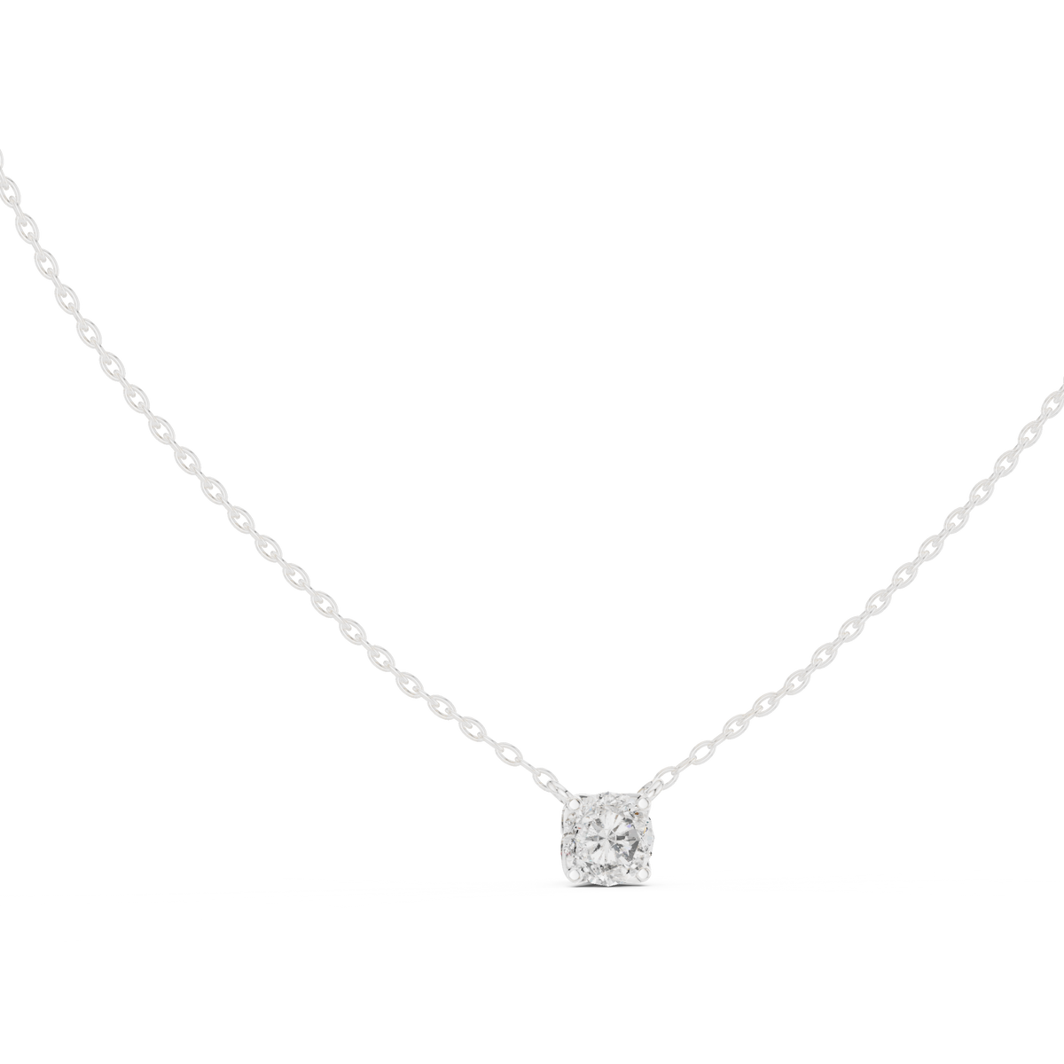 Colorless sparkling Round Diamond Solitaire Pendant Necklace Gift For Her - HIGHCARAT DIAMONDS