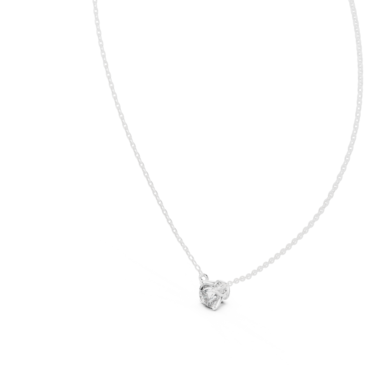 Colorless sparkling Round Diamond Solitaire Pendant Necklace Gift For Her - HIGHCARAT DIAMONDS