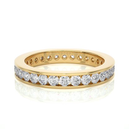 Round 1.20 Ct Lab Grown Diamond Channel Set Full Eternity Band  Stunning and Symbolic Anniversary Jewelry for Her - HIGHCARAT DIAMONDS