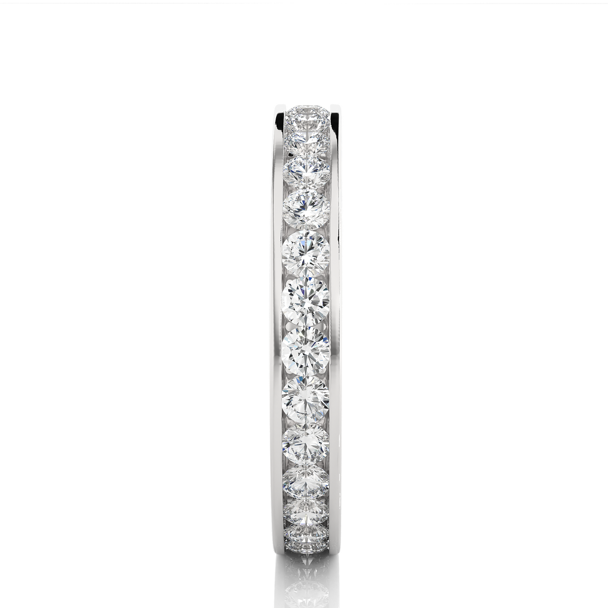 Round 1.20 Ct Lab Grown Diamond Channel Set Full Eternity Band  Stunning and Symbolic Anniversary Jewelry for Her - HIGHCARAT DIAMONDS