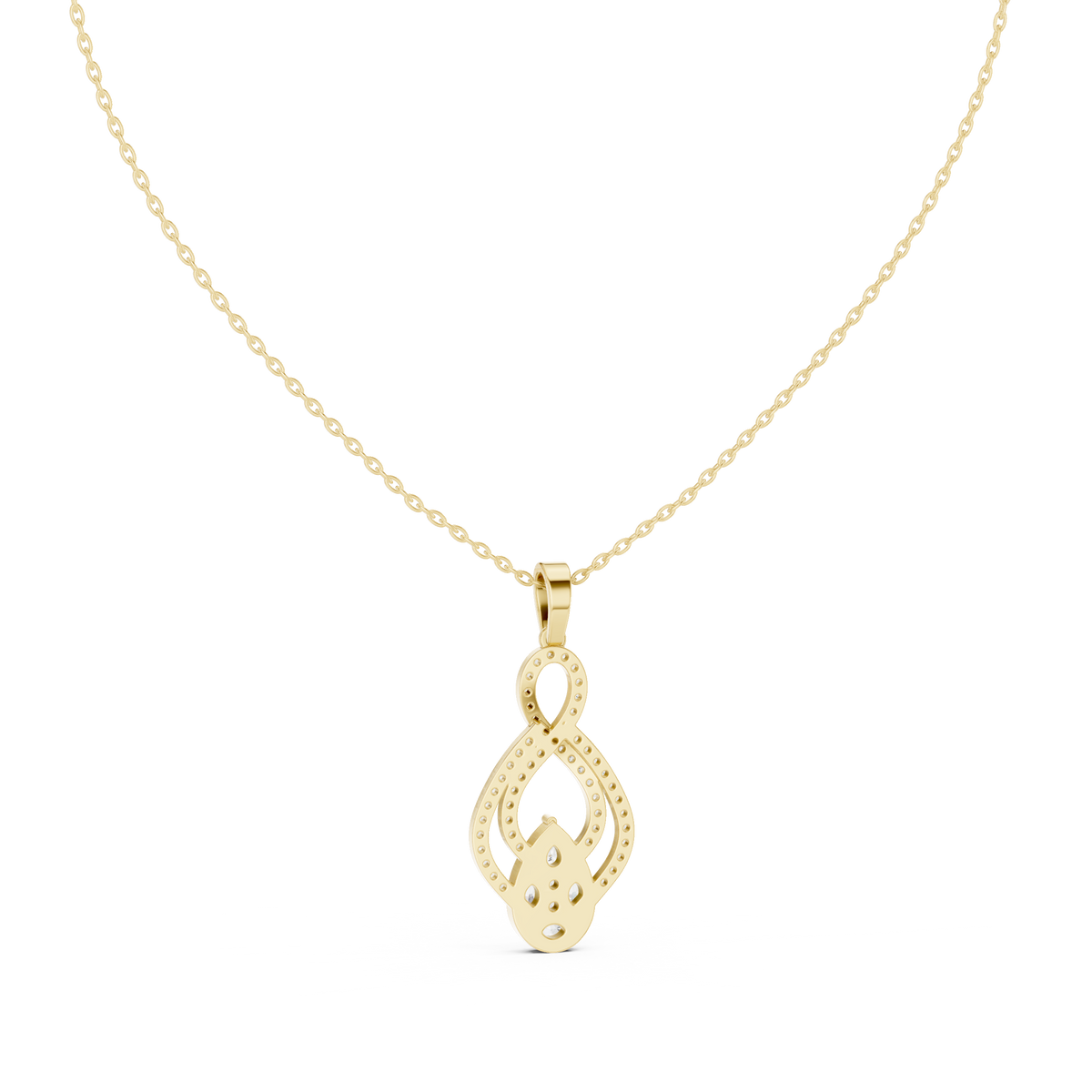 Pear, Round, & Marquise Drop Vintage Elegance Diamond Pendant For Women Daily Wear - HIGHCARAT DIAMONDS