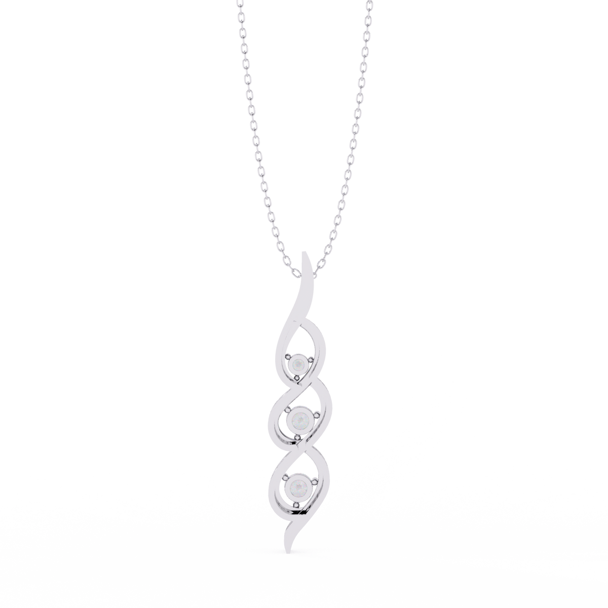Round Cut Lab Grown - Natural Antique Shapes 14K Solid Rose Gold Delicate Vintage Necklace For bridal - HIGHCARAT DIAMONDS