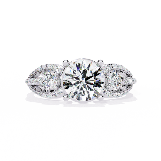 Round Cut 1.64Ct Lab Grown Diamond Elegant Stunning Vintage Stacking Bridesmaid Ring For Her - HIGHCARAT DIAMONDS