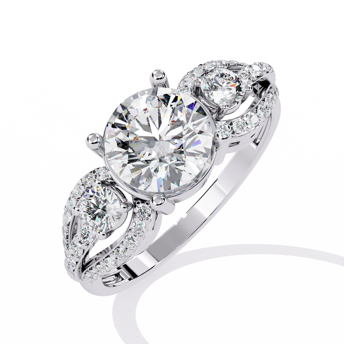 Round Cut 1.64Ct Lab Grown Diamond Elegant Stunning Vintage Stacking Bridesmaid Ring For Her - HIGHCARAT DIAMONDS