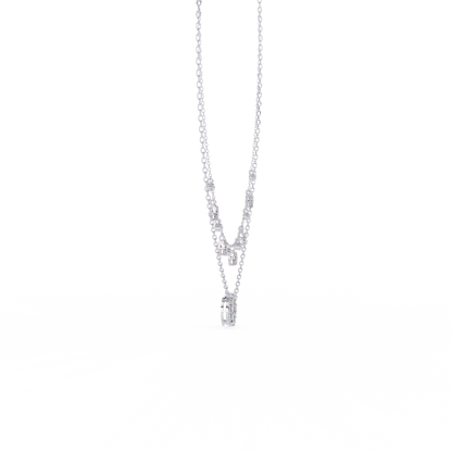 Round Cut 10k Solid  Rose Gold Diamond Unique Open Circle Vintage Multi Layer Statement Party Wear  Anneke Necklace - HIGHCARAT DIAMONDS