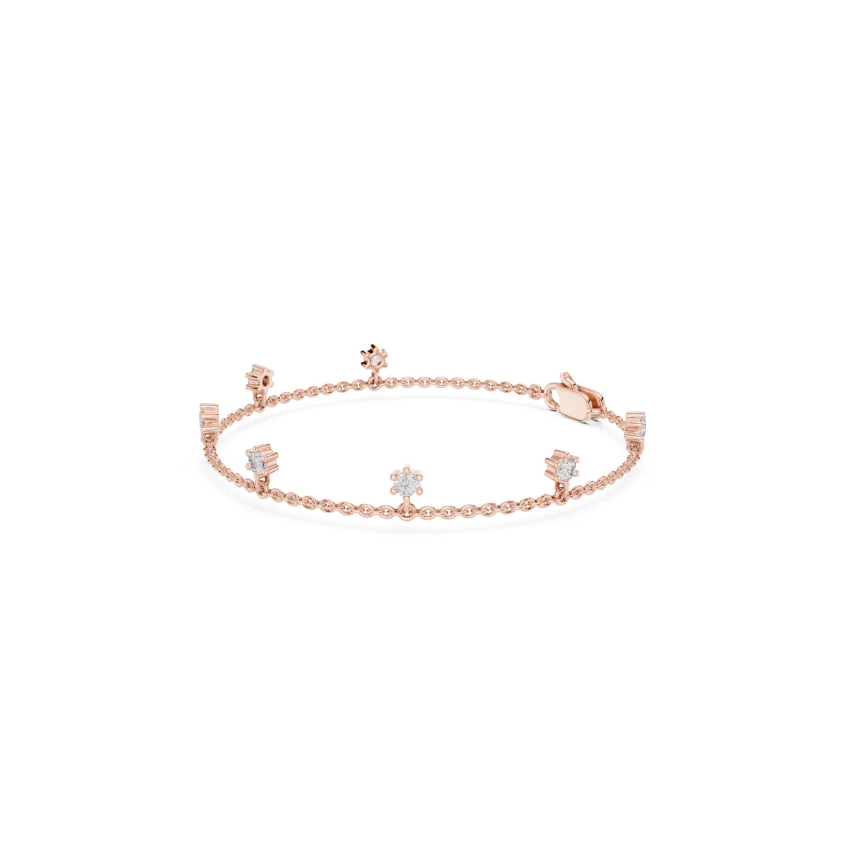 Round Cut Diamond Top Grade Diamond Antique Delicate Vintage Sparkling Bridesmaid charm Bracelet Gift For Women's - HIGHCARAT DIAMONDS