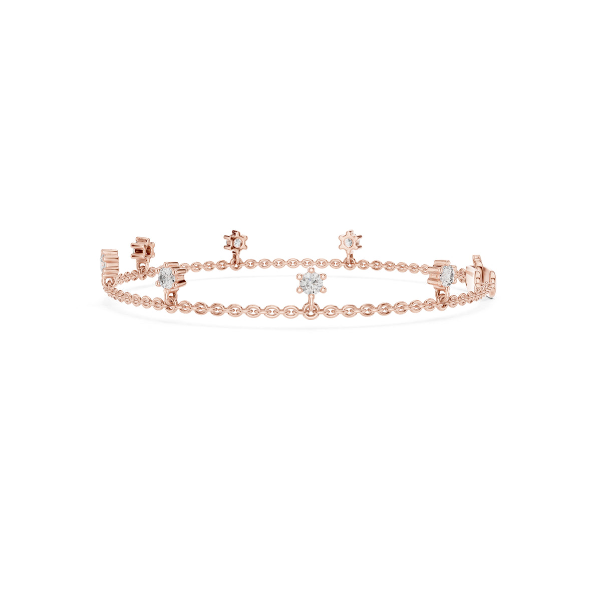 Round Cut Diamond Top Grade Diamond Antique Delicate Vintage Sparkling Bridesmaid charm Bracelet Gift For Women's - HIGHCARAT DIAMONDS