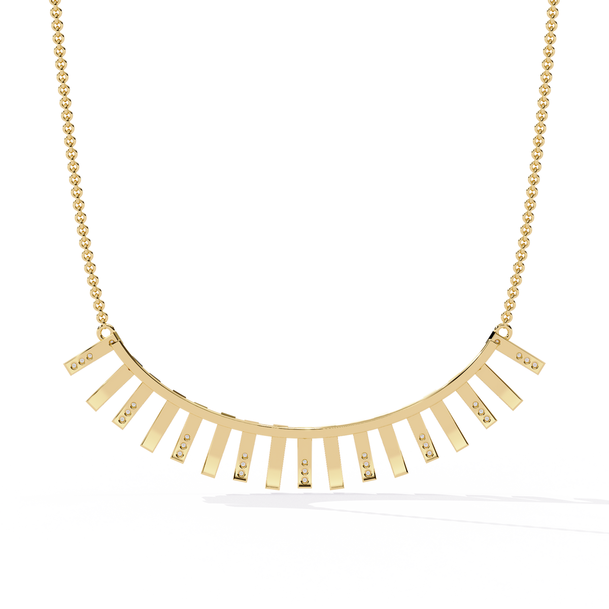 Round Cut Antique Natural And Lab Grown Diamond 14k Solid White Gold  Minimalist Handmade Vintage Anek Necklace - HIGHCARAT DIAMONDS