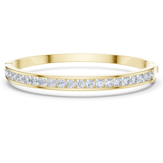 3.57Ct Round Cut White Colorless Diamond Art Deco Cluster Vintage Party Wear Bangle Gift For Women's - HIGHCARAT DIAMONDS
